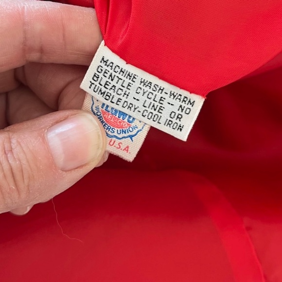 Halston Sportswear Ultra Suede Cherry Red Jacket Vintage - Picture 4 of 8